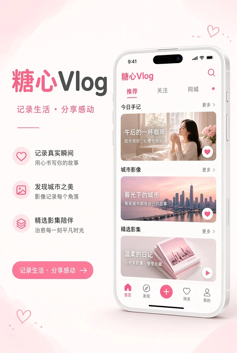 糖心Vlog APP移动端展示